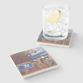 まろやかなキノコ、アッシュビル、まろやかなキノコ ストーンコースター (横)