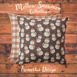 まろやかな雪だるま – クリスマスパターン麻呂赤。 クッション