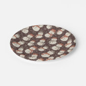 まろやかな雪だるま – クリスマスパターン麻呂赤。 ペーパープレート (アングル)