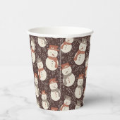 まろやかな雪だるま – クリスマスパターン麻呂赤。 紙コップ (右)
