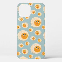 まんが卵パターンかわいい食べ物 iPhone 12ケース