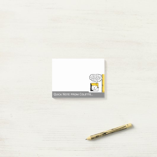 まんが猫とフラップデザインの猫 ポストイット (デスク上)