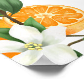 まんだらんオレンジ色結婚のウェルカムポスター ポスター (角)