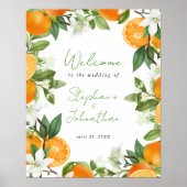 まんだらんオレンジ色結婚のウェルカムポスター ポスター (正面)