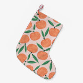 まんだらんヴィンテージ：フルーツの質感を繰り返す。 スモールクリスマスストッキング (正面 (吊り時))