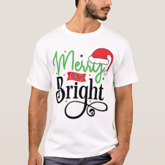 まメリーた、Bright Women Christmas Tシャツ、Men Tee Tシャツ