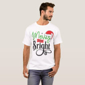まメリーた、Bright Women Christmas Tシャツ、Men Tee Tシャツ (正面フル)