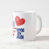 ま保たは独自のコーヒーマグを作成する ジャンボコーヒーマグカップ (正面右)