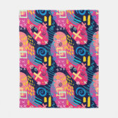 ま保たは独自の光沢ラッピング紙を作成する フリースブランケット (正面)