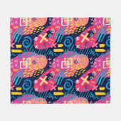 ま保たは独自の光沢ラッピング紙を作成する フリースブランケット (正面(横))