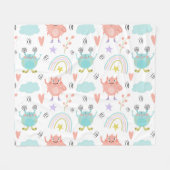 ま保たは独自の光沢ラッピング紙を作成する フリースブランケット (正面(横))