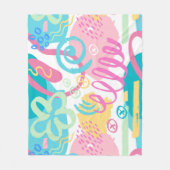 ま保たは独自の光沢ラッピング紙を作成する フリースブランケット (正面)