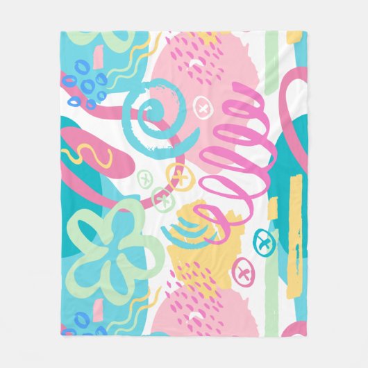 ま保たは独自の光沢ラッピング紙を作成する フリースブランケット (正面)