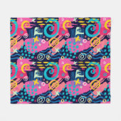 ま保たは独自の光沢ラッピング紙を作成する フリースブランケット (正面(横))