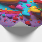 ま保たは独自の光沢ラッピング紙を作成 ラッピングペーパー (角)