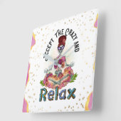 ま保たは独自の壁時計を作成 スクエア壁時計 (傾斜)