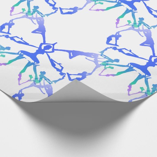 ま感動的たはやる気を起こさせるヨガのポーズ ラッピングペーパー (角)