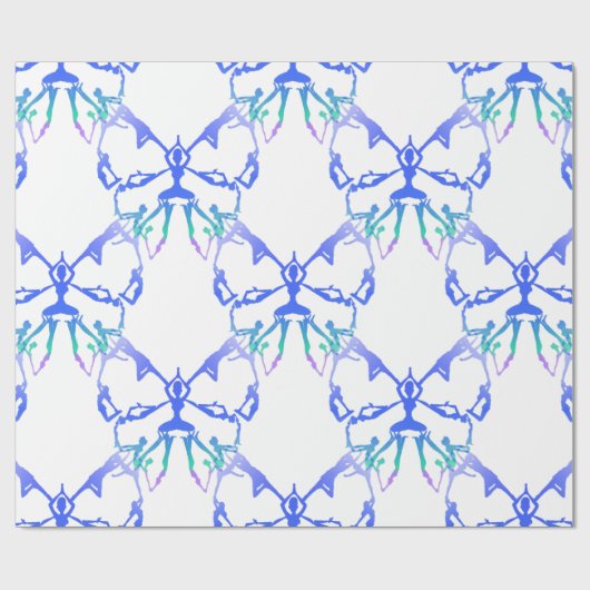 ま感動的たはやる気を起こさせるヨガのポーズ ラッピングペーパー (フラット)