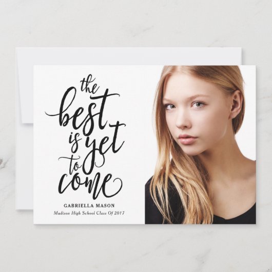 ま最高のだフォトの卒業来だ 案内状 (正面)