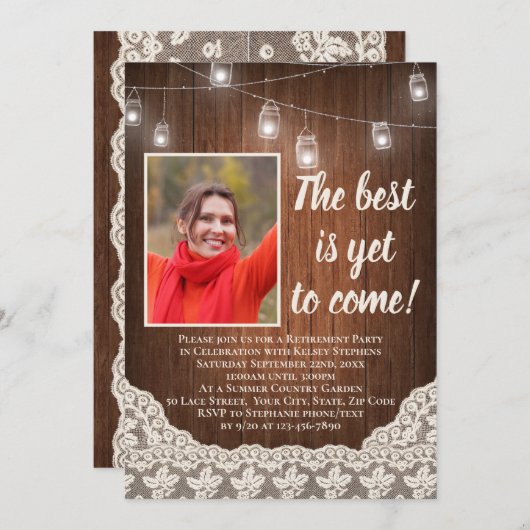 ま最高のだヴィンテージ除来去パーティーがない 招待状 (正面/裏面)