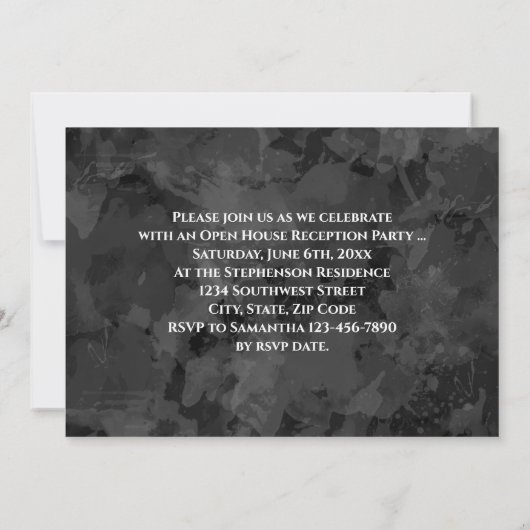 ま最高のだ写真の卒業来を重ねて行く 招待状 (裏面)