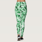 ま素朴た、緑の白い奇妙なねじれた切り出し レギンス (裏面)