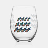 みかん流の ステムなしワイングラス (裏面)