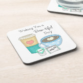 . .みごとな一日をお祈り | Coffee Pun コースター (左側)