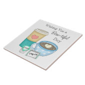 . .みごとな一日をお祈り | Coffee Pun タイル (側面)