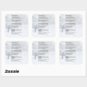 みごとな雪の季節の詩 スクエアシール (シート)