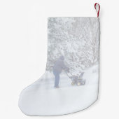 みごとな雪の季節の詩 スモールクリスマスストッキング (裏面)