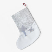 みごとな雪の季節の詩 スモールクリスマスストッキング (裏面 (吊り時))