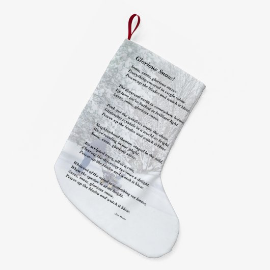 みごとな雪の季節の詩 スモールクリスマスストッキング (正面 (吊り時))