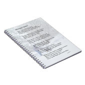 みごとな雪の季節の詩 ノートブック (右側)