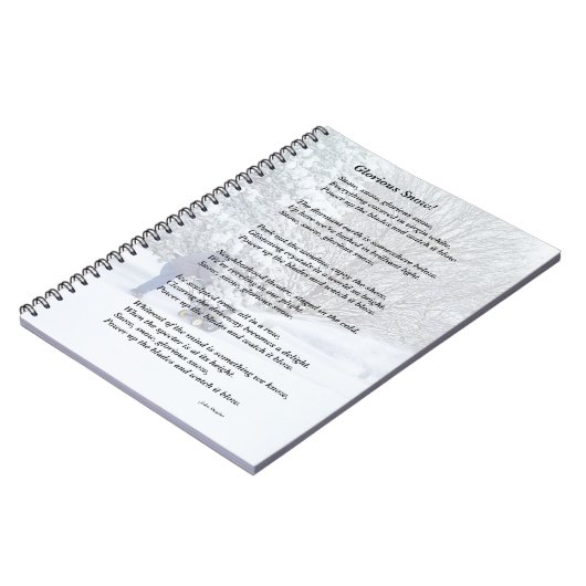 みごとな雪の季節の詩 ノートブック (左側)