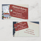 みすぼらしいさくらんぼの氷箱ベーキングのベーカリー名刺 コーリングカード (正面/裏面)