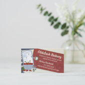 みすぼらしいさくらんぼの氷箱ベーキングのベーカリー名刺 コーリングカード (スタンド正面)