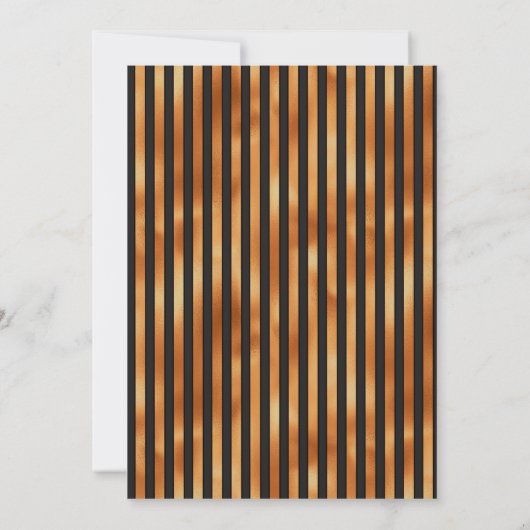 みすぼらしいオレンジと黒のゴシック結婚様式のシック 招待状 (裏面)