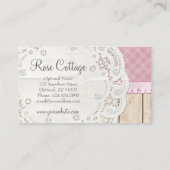 みすぼらしいコテージシック素朴ドリーオンカントリーウッド 名刺 (裏面)