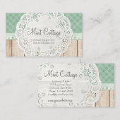 みすぼらしいコテージシック素朴ドリーオンカントリーウッド 名刺 (正面/裏面)