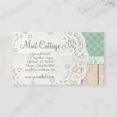 みすぼらしいコテージシック素朴ドリーオンカントリーウッド 名刺 (裏面)