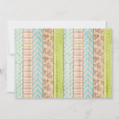 みすぼらしいコテージピンクローズベビーガール誕生日写真 招待状 (裏面)