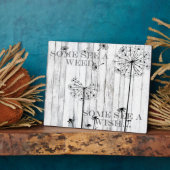 みすぼらしいシックいくつかの雑草を見る願いを見る フォトプラーク (側面)