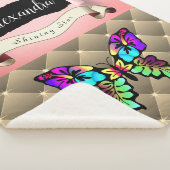 みすぼらしいシックお洒落アポップ・アートのートコラージュ シェルパブランケット (3/4)