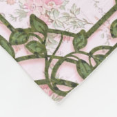 みすぼらしいシックかわいらしな牡丹 フリースブランケット (角)