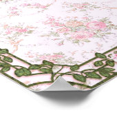 みすぼらしいシックかわいらしな牡丹 ポスター (角)