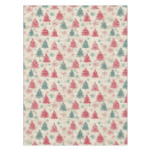 みすぼらしいシックかわいらしヴィンテージのクリスマスツリー テーブルクロス (正面)