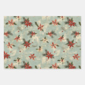 みすぼらしいシックかわいらしヴィンテージクリスマス ラッピングペーパーシート (正面3)
