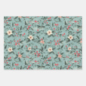 みすぼらしいシックかわいらしヴィンテージクリスマス ラッピングペーパーシート (正面3)