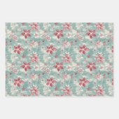 みすぼらしいシックかわいらしヴィンテージクリスマス ラッピングペーパーシート (正面)